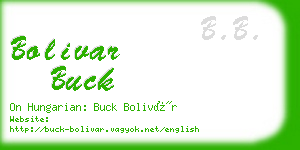 bolivar buck business card